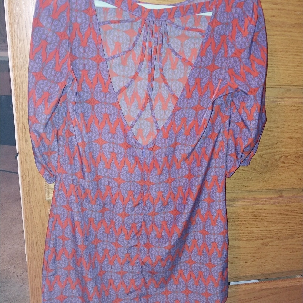 Red and purple spring/fall dress